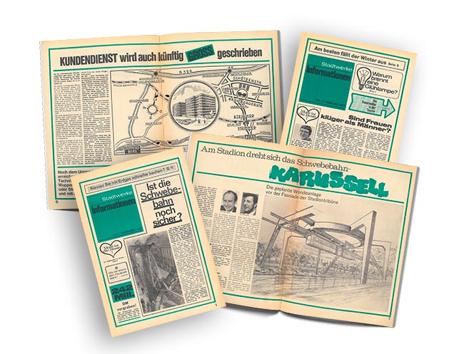 Die Ausgaben 2 (1968) und 3 (1969) der Stadtwerke-Information (Foto:WSW)